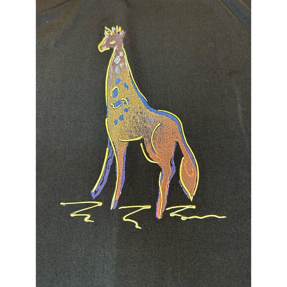 Vintage Black CoConut Bay Giraffe Maxi Dress - Size Small - Picture 3 of 10